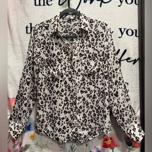 Maurices Animal Print Button-Down Shirt Size M